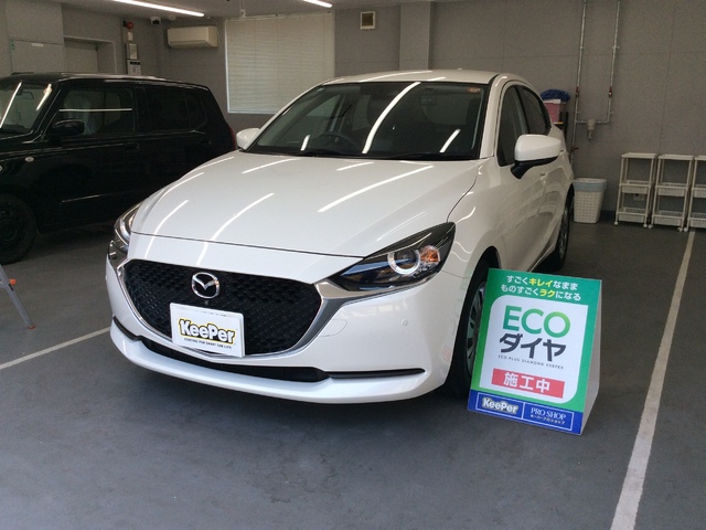 マツダ　デミオ｜EXキーパー施工後のツヤと輝き