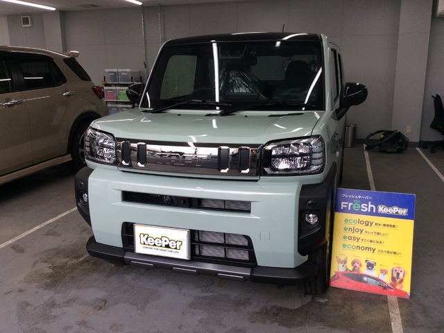 ダイハツ タフト|EXキーパー施工後のツヤと輝き